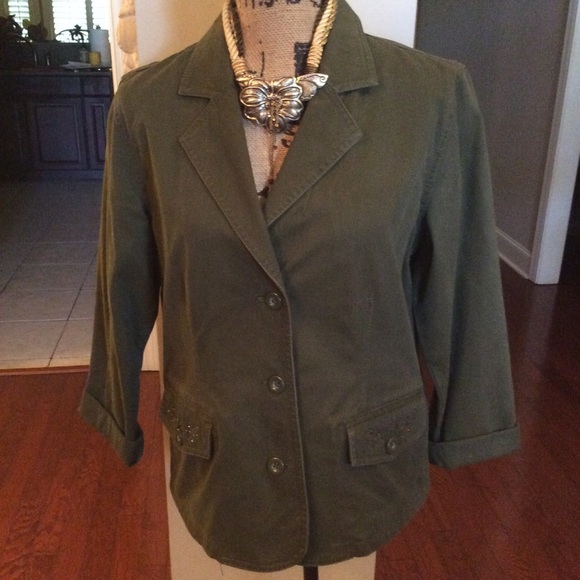 Chico's Jackets & Blazers - Chico’s army green jacket